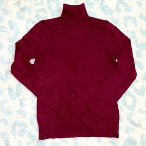 Turtle Neck Maroon Sweater